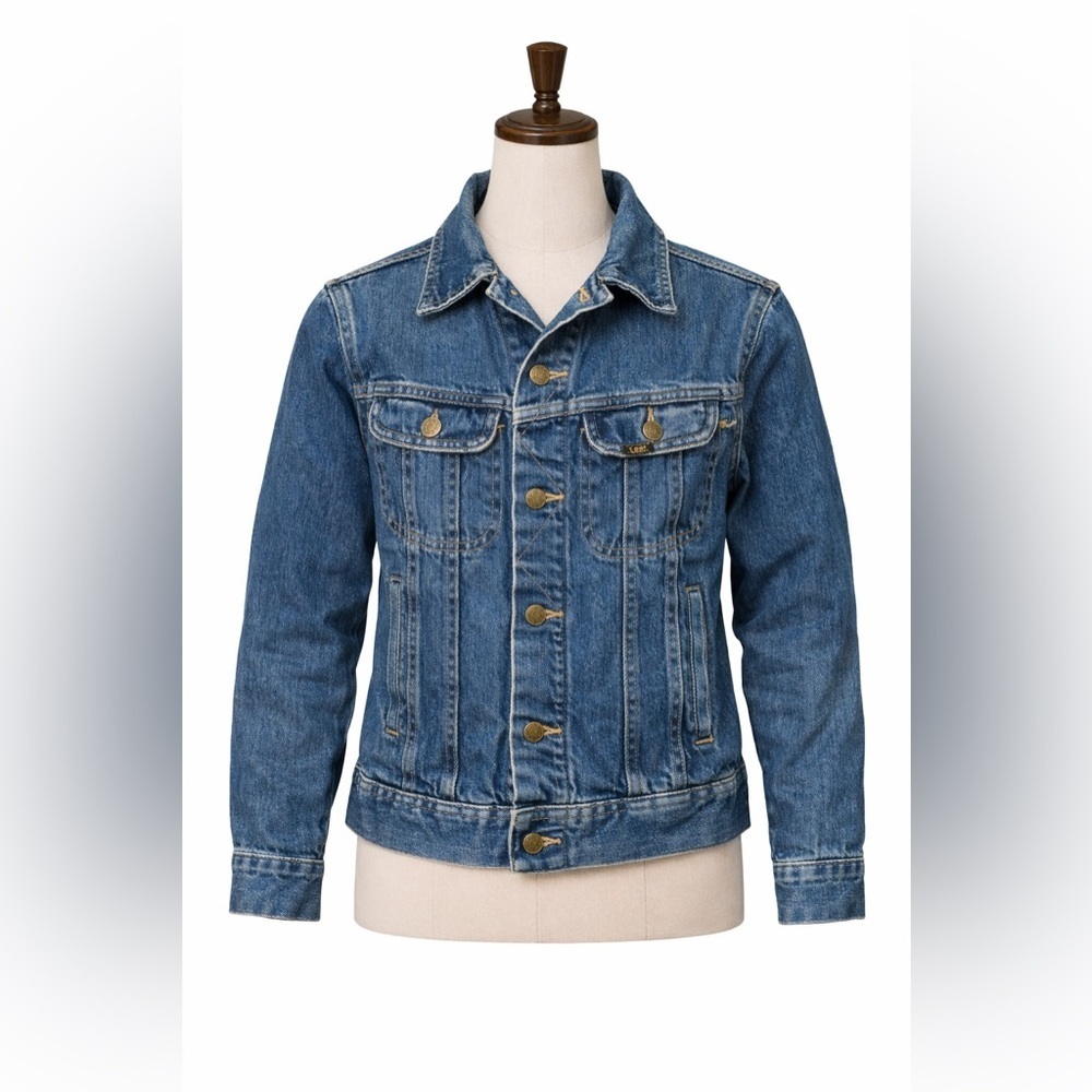 Vintage Lee USA Denim Jacket Classic Trucker Faded Blue youth 14
